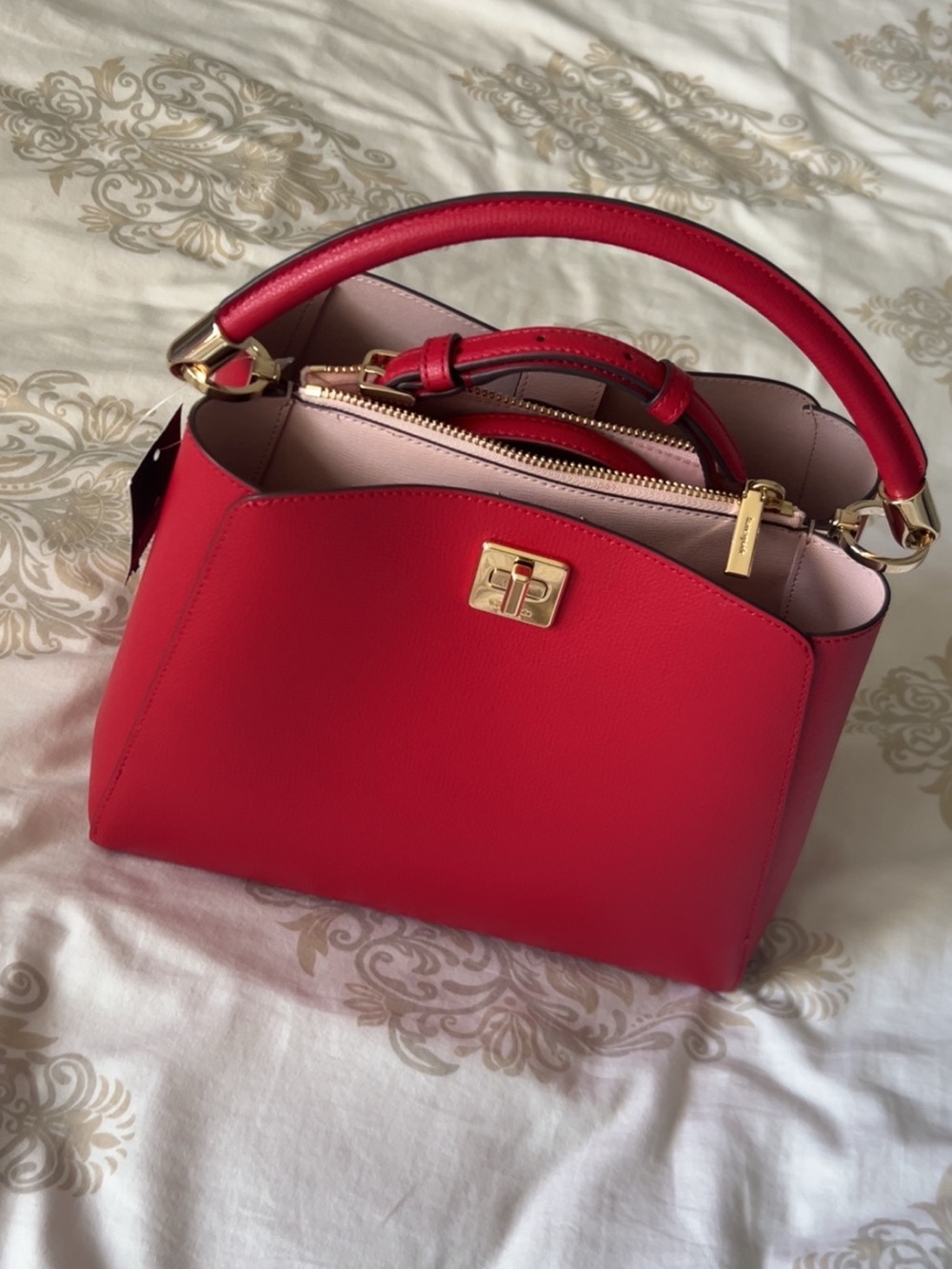 Kate Spade Phoebe Medium Top Handle Satchel-Perfect Cherry - Picture 3 of 16